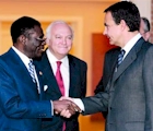 Obiang recibido por el presidente Zapatero.